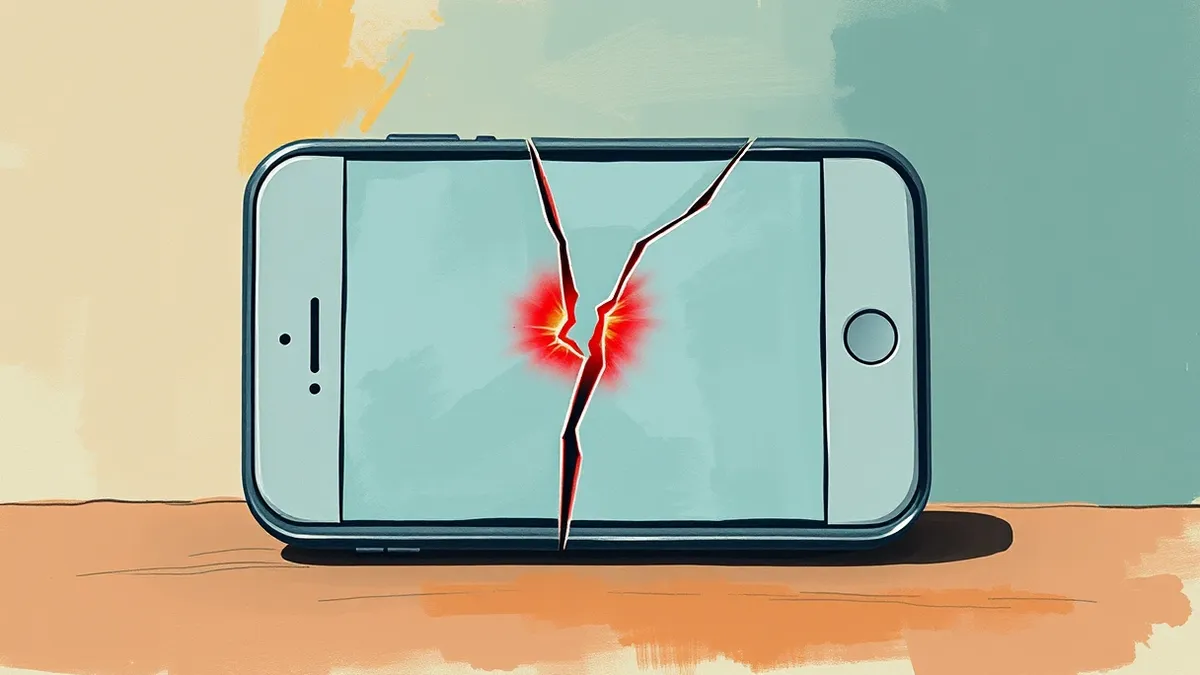 Illustration: A generic smartphone screen displays a blank online store interface.