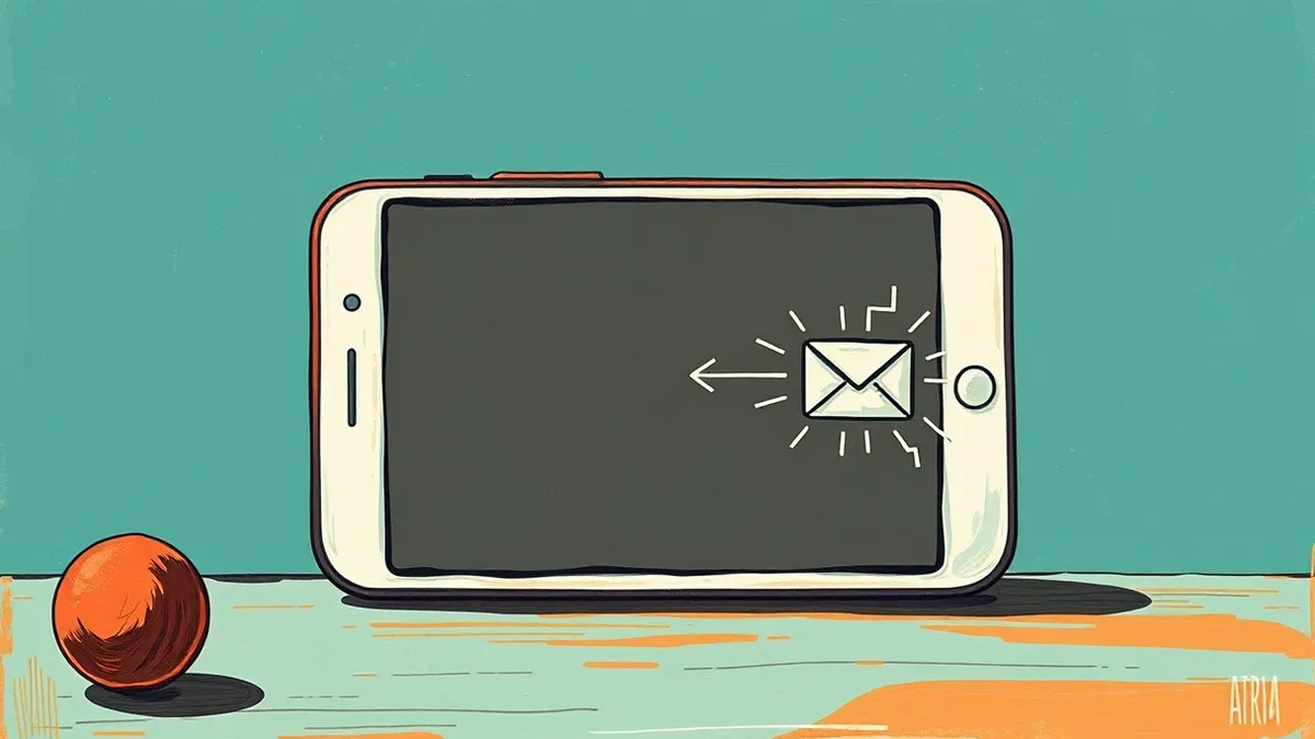 Illustration: A smartphone screen displays a web browser window with blank abstract content.