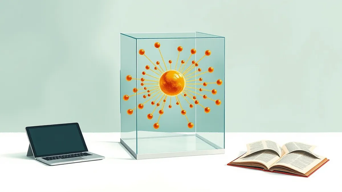 Illustration: A transparent glass cube sits on a clean white surface.